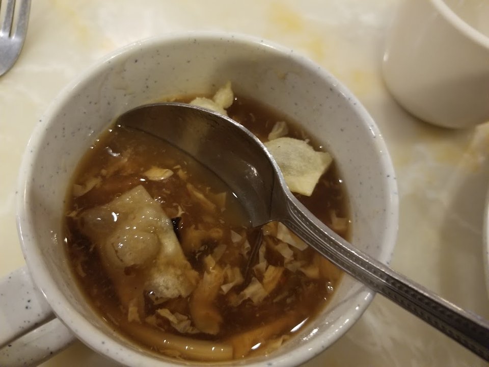 Simple menu showing rice and noodles